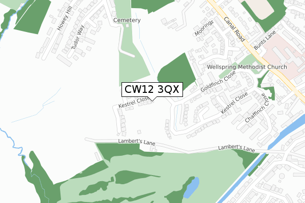 CW12 3QX map - large scale - OS Open Zoomstack (Ordnance Survey) CW12 3QX map - large scale - OS Open Zoomstack (Ordnance Survey)