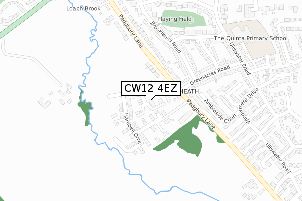 CW12 4EZ map - large scale - OS Open Zoomstack (Ordnance Survey) CW12 4EZ map - large scale - OS Open Zoomstack (Ordnance Survey)