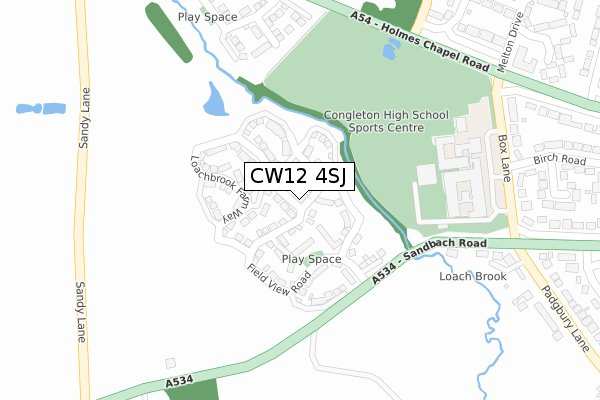 CW12 4SJ map - large scale - OS Open Zoomstack (Ordnance Survey) CW12 4SJ map - large scale - OS Open Zoomstack (Ordnance Survey)