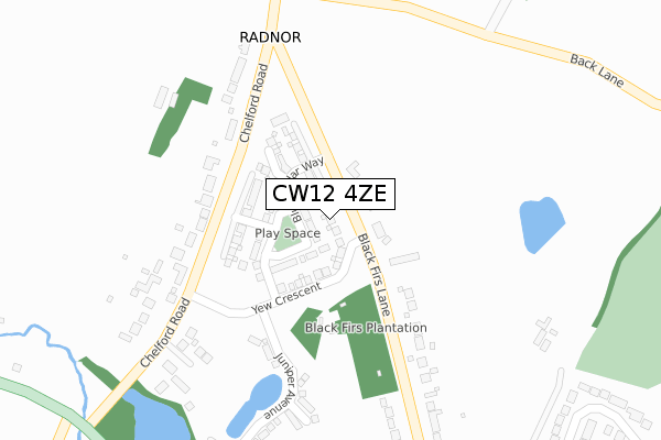 CW12 4ZE map - large scale - OS Open Zoomstack (Ordnance Survey) CW12 4ZE map - large scale - OS Open Zoomstack (Ordnance Survey)