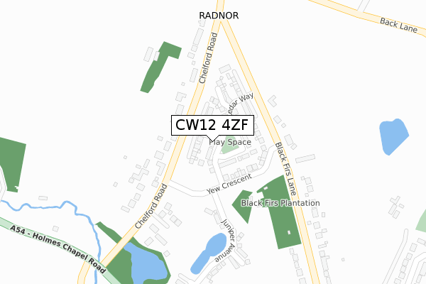CW12 4ZF map - large scale - OS Open Zoomstack (Ordnance Survey) CW12 4ZF map - large scale - OS Open Zoomstack (Ordnance Survey)