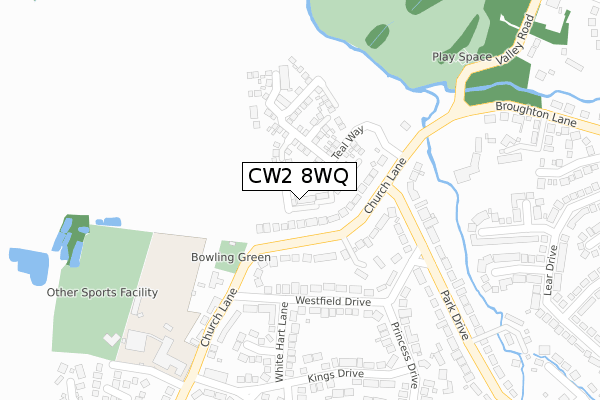 CW2 8WQ map - large scale - OS Open Zoomstack (Ordnance Survey) CW2 8WQ map - large scale - OS Open Zoomstack (Ordnance Survey)