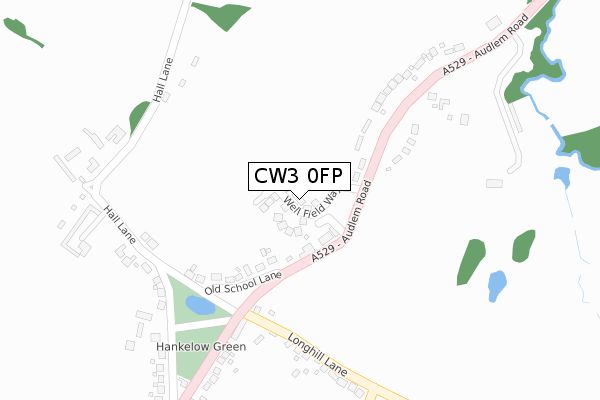 CW3 0FP map - large scale - OS Open Zoomstack (Ordnance Survey)