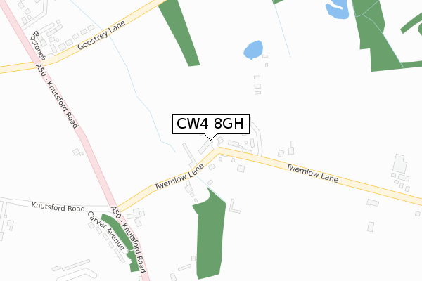 CW4 8GH map - large scale - OS Open Zoomstack (Ordnance Survey) CW4 8GH map - large scale - OS Open Zoomstack (Ordnance Survey)