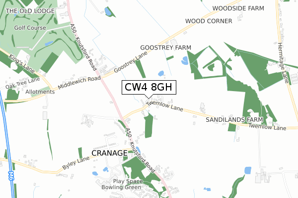 CW4 8GH map - small scale - OS Open Zoomstack (Ordnance Survey) CW4 8GH map - small scale - OS Open Zoomstack (Ordnance Survey)