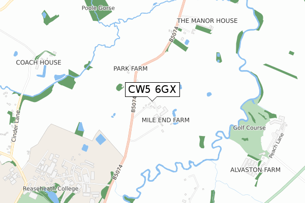 CW5 6GX map - small scale - OS Open Zoomstack (Ordnance Survey) CW5 6GX map - small scale - OS Open Zoomstack (Ordnance Survey)