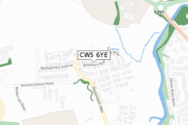 CW5 6YE map - large scale - OS Open Zoomstack (Ordnance Survey) CW5 6YE map - large scale - OS Open Zoomstack (Ordnance Survey)