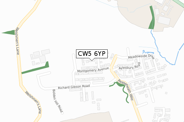 CW5 6YP map - large scale - OS Open Zoomstack (Ordnance Survey) CW5 6YP map - large scale - OS Open Zoomstack (Ordnance Survey)