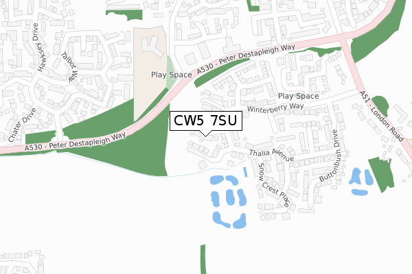 CW5 7SU map - large scale - OS Open Zoomstack (Ordnance Survey) CW5 7SU map - large scale - OS Open Zoomstack (Ordnance Survey)