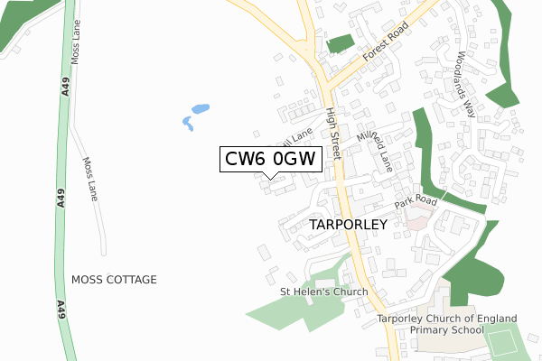 CW6 0GW map - large scale - OS Open Zoomstack (Ordnance Survey) CW6 0GW map - large scale - OS Open Zoomstack (Ordnance Survey)