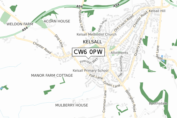 CW6 0PW map - small scale - OS Open Zoomstack (Ordnance Survey) CW6 0PW map - small scale - OS Open Zoomstack (Ordnance Survey)