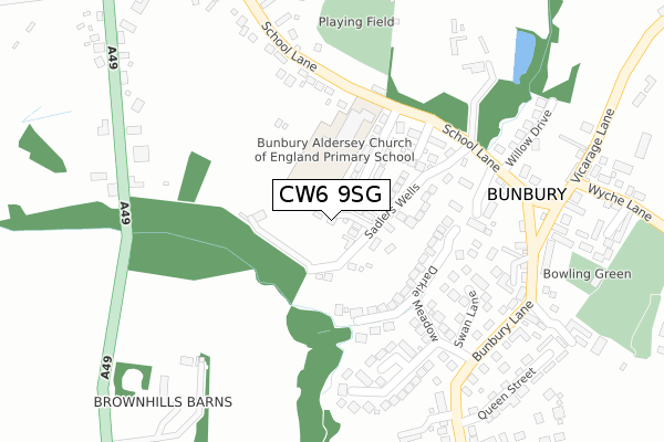 CW6 9SG map - large scale - OS Open Zoomstack (Ordnance Survey) CW6 9SG map - large scale - OS Open Zoomstack (Ordnance Survey)