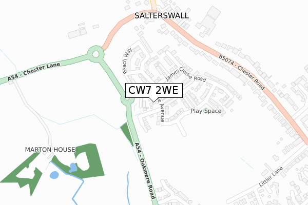 CW7 2WE map - large scale - OS Open Zoomstack (Ordnance Survey) CW7 2WE map - large scale - OS Open Zoomstack (Ordnance Survey)
