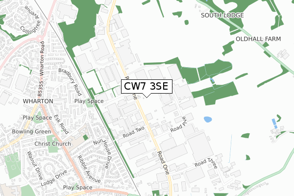 CW7 3SE map - small scale - OS Open Zoomstack (Ordnance Survey) CW7 3SE map - small scale - OS Open Zoomstack (Ordnance Survey)