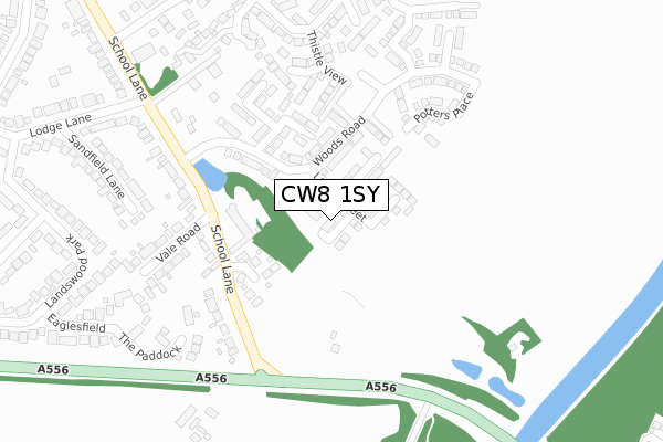 CW8 1SY map - large scale - OS Open Zoomstack (Ordnance Survey)