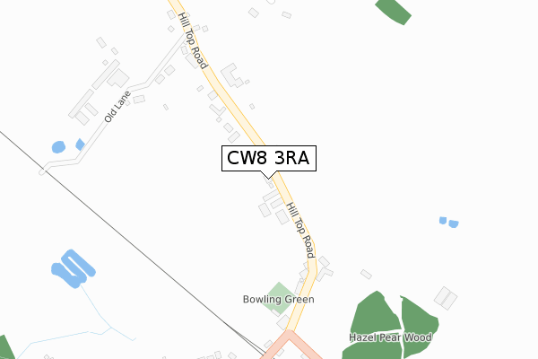 CW8 3RA map - large scale - OS Open Zoomstack (Ordnance Survey)