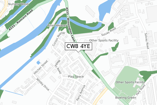 CW8 4YE map - large scale - OS Open Zoomstack (Ordnance Survey) CW8 4YE map - large scale - OS Open Zoomstack (Ordnance Survey)
