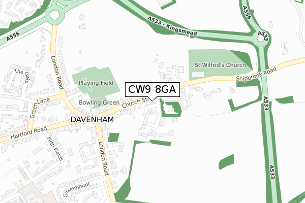 CW9 8GA map - large scale - OS Open Zoomstack (Ordnance Survey) CW9 8GA map - large scale - OS Open Zoomstack (Ordnance Survey)