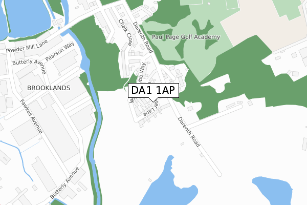 DA1 1AP map - large scale - OS Open Zoomstack (Ordnance Survey)