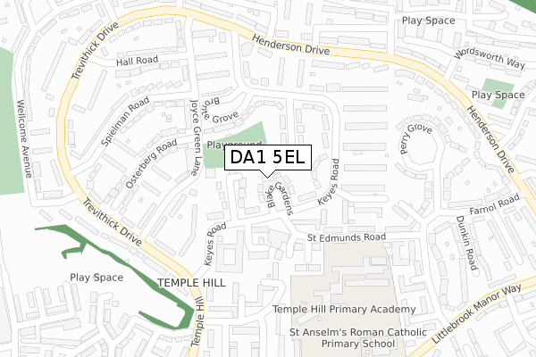 DA1 5EL map - large scale - OS Open Zoomstack (Ordnance Survey) DA1 5EL map - large scale - OS Open Zoomstack (Ordnance Survey)