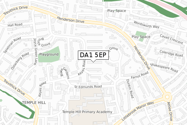 DA1 5EP map - large scale - OS Open Zoomstack (Ordnance Survey) DA1 5EP map - large scale - OS Open Zoomstack (Ordnance Survey)