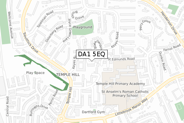 DA1 5EQ map - large scale - OS Open Zoomstack (Ordnance Survey) DA1 5EQ map - large scale - OS Open Zoomstack (Ordnance Survey)