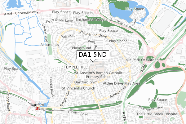 DA1 5ND map - small scale - OS Open Zoomstack (Ordnance Survey) DA1 5ND map - small scale - OS Open Zoomstack (Ordnance Survey)