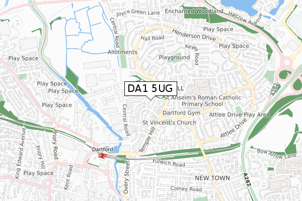 DA1 5UG map - small scale - OS Open Zoomstack (Ordnance Survey) DA1 5UG map - small scale - OS Open Zoomstack (Ordnance Survey)