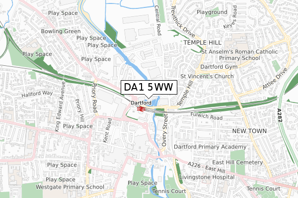 DA1 5WW map - small scale - OS Open Zoomstack (Ordnance Survey) DA1 5WW map - small scale - OS Open Zoomstack (Ordnance Survey)