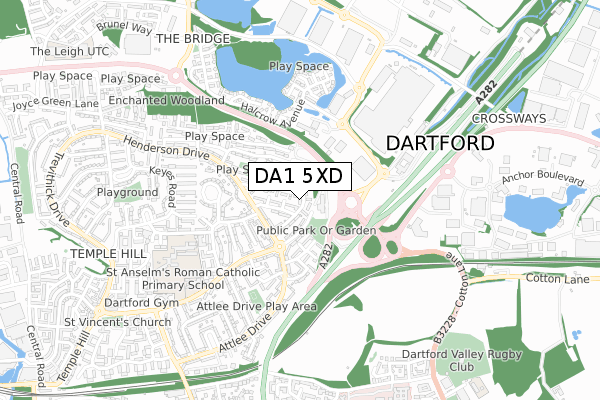 DA1 5XD map - small scale - OS Open Zoomstack (Ordnance Survey) DA1 5XD map - small scale - OS Open Zoomstack (Ordnance Survey)