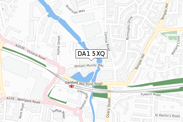DA1 5XQ map - large scale - OS Open Zoomstack (Ordnance Survey) DA1 5XQ map - large scale - OS Open Zoomstack (Ordnance Survey)