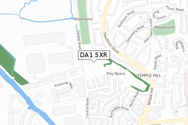 DA1 5XR map - large scale - OS Open Zoomstack (Ordnance Survey) DA1 5XR map - large scale - OS Open Zoomstack (Ordnance Survey)