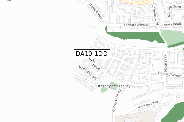DA10 1DD map - large scale - OS Open Zoomstack (Ordnance Survey)