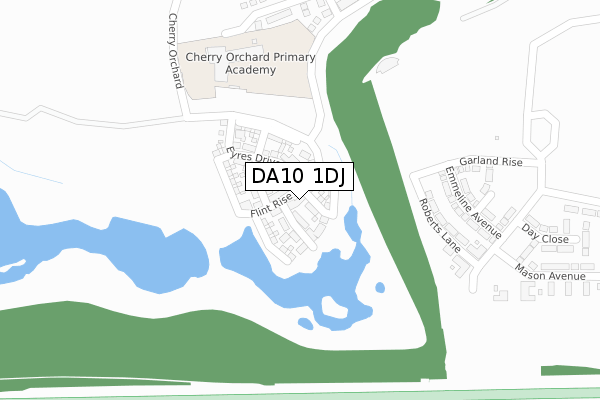 DA10 1DJ map - large scale - OS Open Zoomstack (Ordnance Survey)