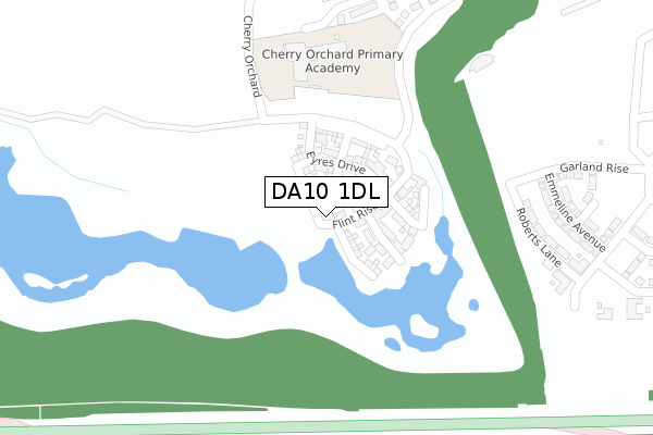 DA10 1DL map - large scale - OS Open Zoomstack (Ordnance Survey)