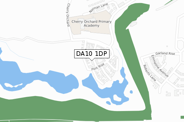 DA10 1DP map - large scale - OS Open Zoomstack (Ordnance Survey)