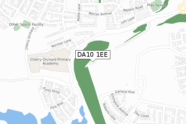DA10 1EE map - large scale - OS Open Zoomstack (Ordnance Survey)