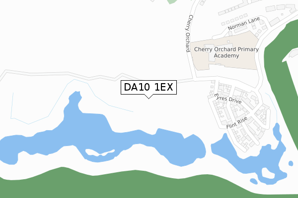 DA10 1EX map - large scale - OS Open Zoomstack (Ordnance Survey)