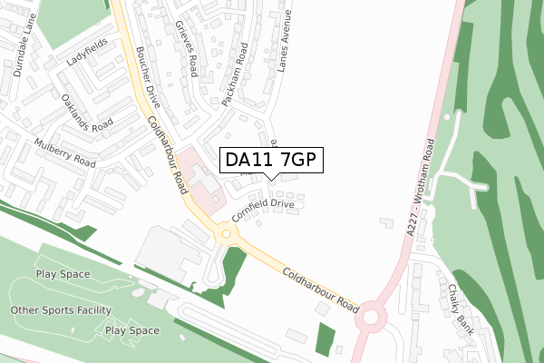 DA11 7GP map - large scale - OS Open Zoomstack (Ordnance Survey) DA11 7GP map - large scale - OS Open Zoomstack (Ordnance Survey)