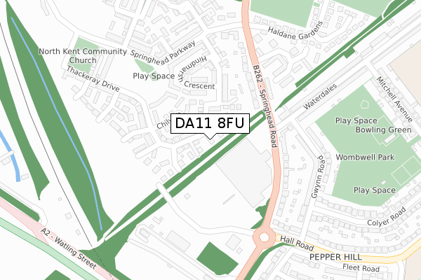 DA11 8FU map - large scale - OS Open Zoomstack (Ordnance Survey) DA11 8FU map - large scale - OS Open Zoomstack (Ordnance Survey)