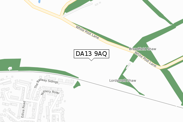 DA13 9AQ map - large scale - OS Open Zoomstack (Ordnance Survey)