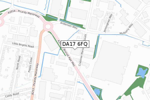 DA17 6FQ map - large scale - OS Open Zoomstack (Ordnance Survey)