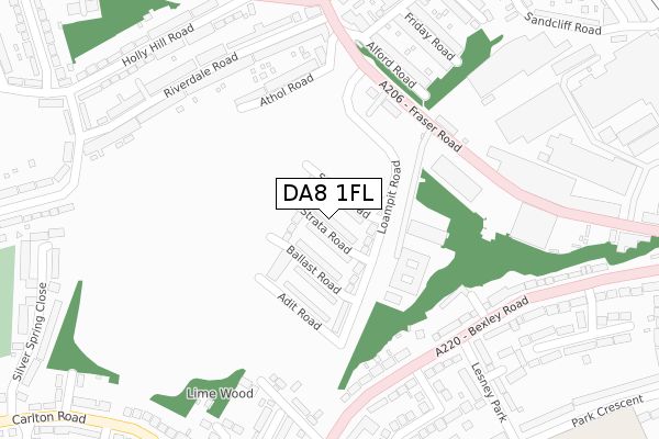 DA8 1FL map - large scale - OS Open Zoomstack (Ordnance Survey) DA8 1FL map - large scale - OS Open Zoomstack (Ordnance Survey)