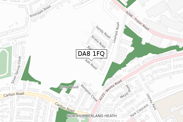 DA8 1FQ map - large scale - OS Open Zoomstack (Ordnance Survey) DA8 1FQ map - large scale - OS Open Zoomstack (Ordnance Survey)
