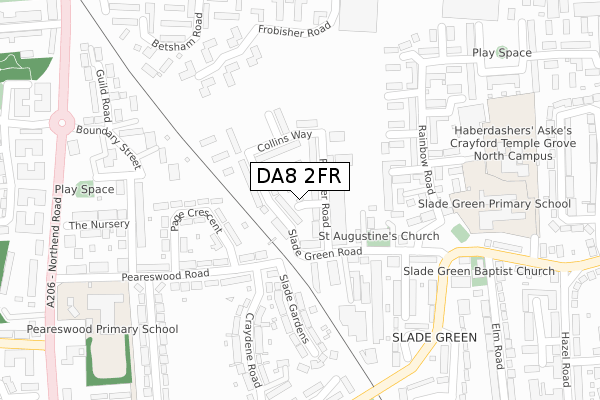 DA8 2FR map - large scale - OS Open Zoomstack (Ordnance Survey) DA8 2FR map - large scale - OS Open Zoomstack (Ordnance Survey)