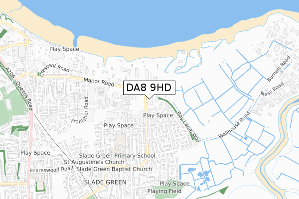 DA8 9HD map - small scale - OS Open Zoomstack (Ordnance Survey) DA8 9HD map - small scale - OS Open Zoomstack (Ordnance Survey)