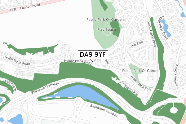 DA9 9YF map - large scale - OS Open Zoomstack (Ordnance Survey) DA9 9YF map - large scale - OS Open Zoomstack (Ordnance Survey)