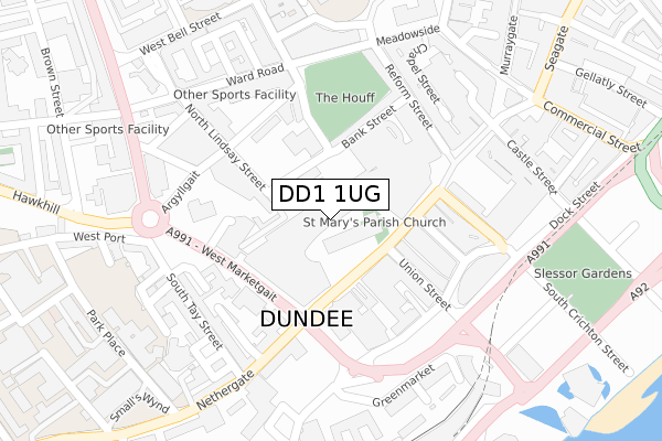 DD1 1UG map - large scale - OS Open Zoomstack (Ordnance Survey) DD1 1UG map - large scale - OS Open Zoomstack (Ordnance Survey)