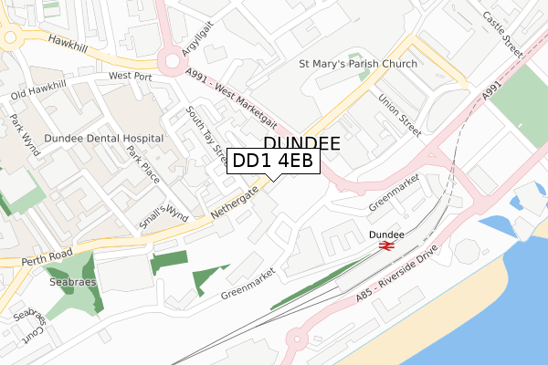DD1 4EB map - large scale - OS Open Zoomstack (Ordnance Survey) DD1 4EB map - large scale - OS Open Zoomstack (Ordnance Survey)