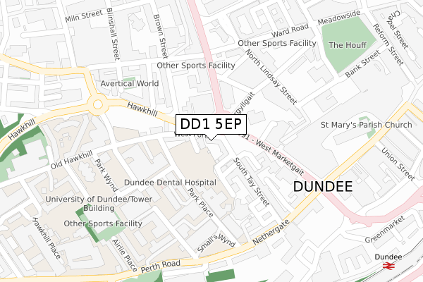 DD1 5EP map - large scale - OS Open Zoomstack (Ordnance Survey) DD1 5EP map - large scale - OS Open Zoomstack (Ordnance Survey)